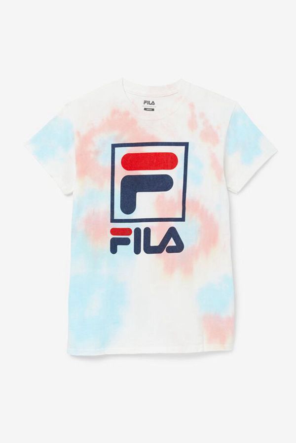 Camisetas Fila Homem Multicoloridas - Fila Tie Dye Logo Portugal Lojas,VECM-26198